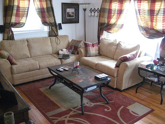 Hardwood floor living room