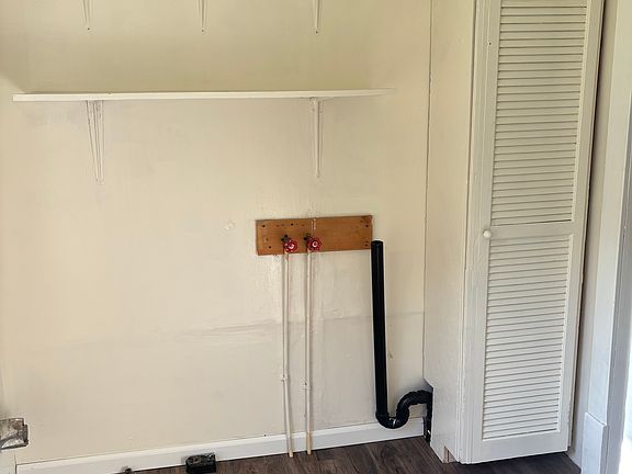 This is part of the bathroom with w/d hookup.