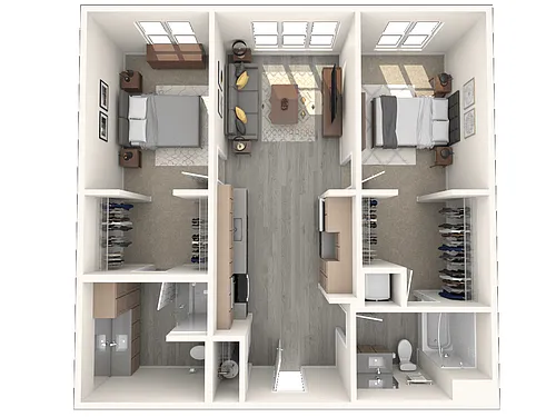 Floor plan 2X2 A