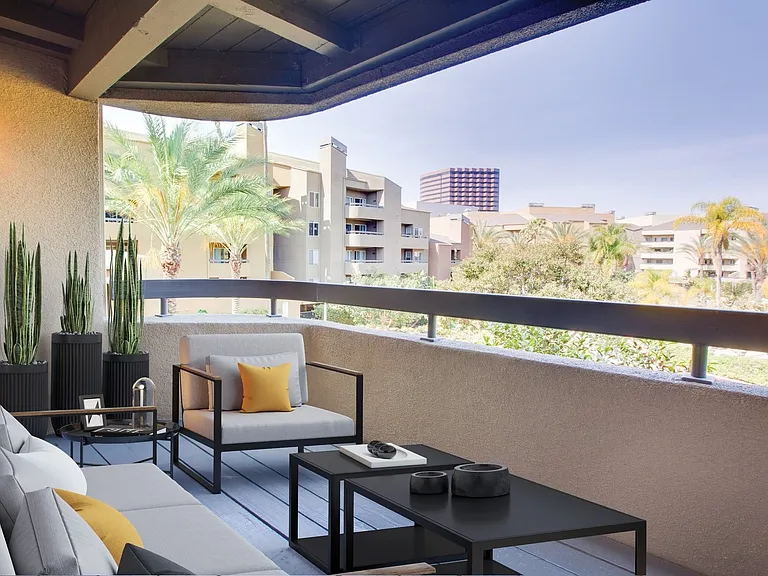Get some fresh air on your private patio or balcony
