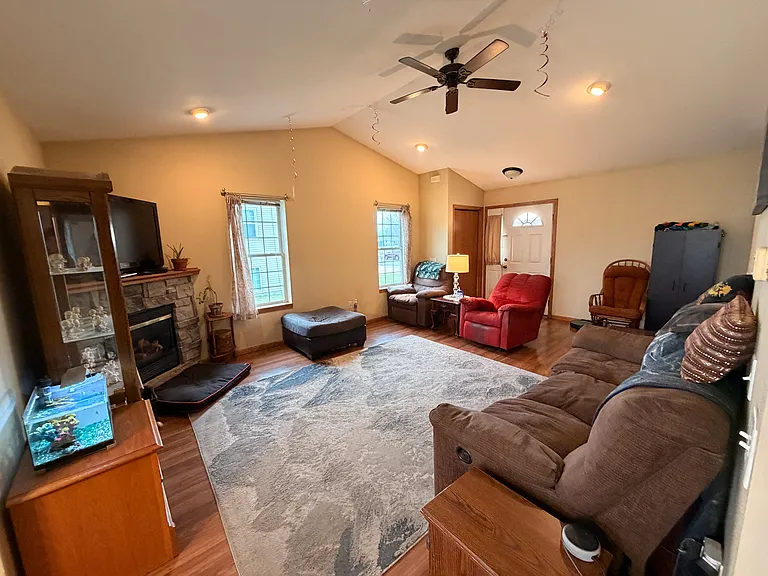 Living Room with gas fireplace