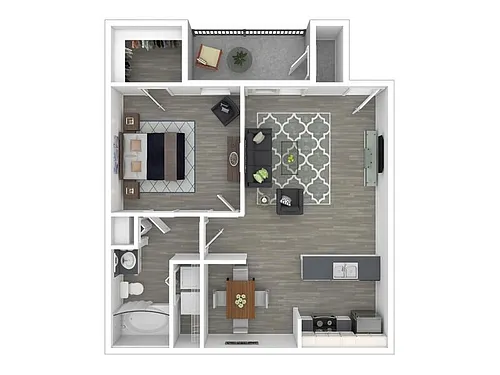 Floor plan 1X1-850