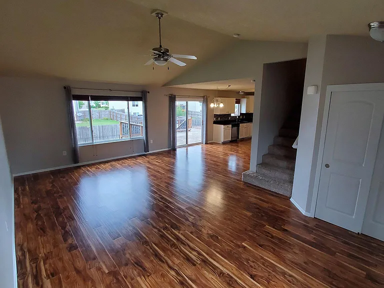 Living Room w/ Vaulted Ceilings