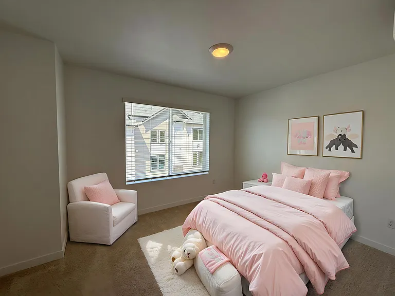 2nd bedroom on top floor with AC and heating