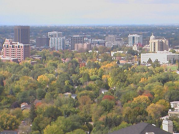 View of Boise from deck