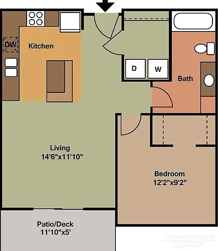 Floor plan One Bedroom
