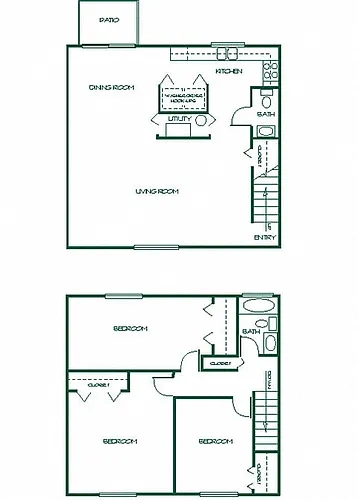 Floor plan Three Bedroom