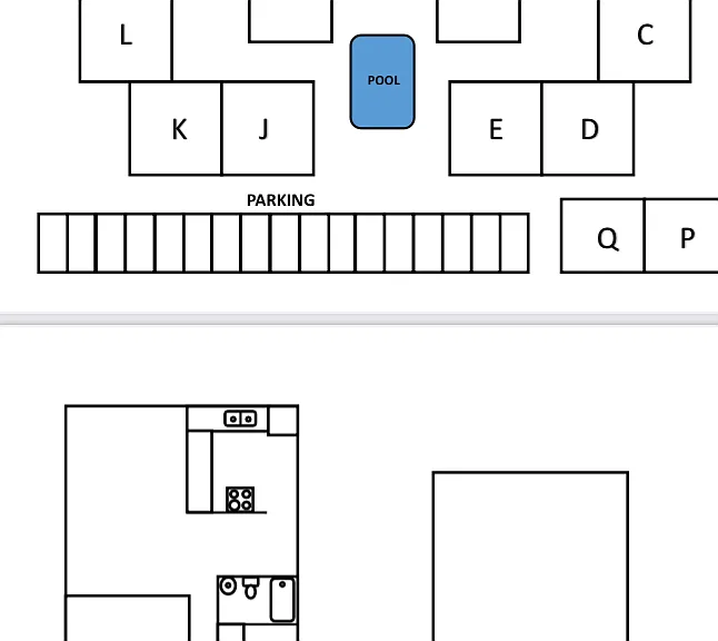 Floor plans 1 bed and Studio 
Complex Layout
