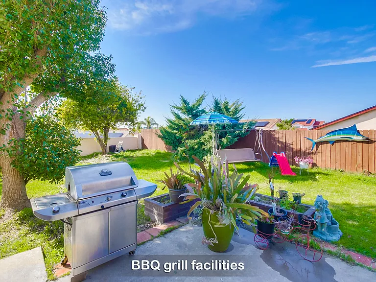 Feel free to use the outdoor grill & sizzle up all your favorite BBQ dishes