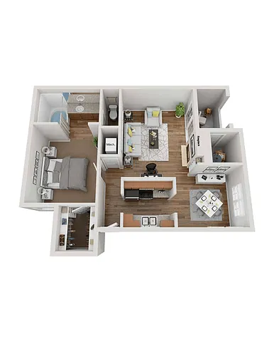 Floor plan 1-Bedroom