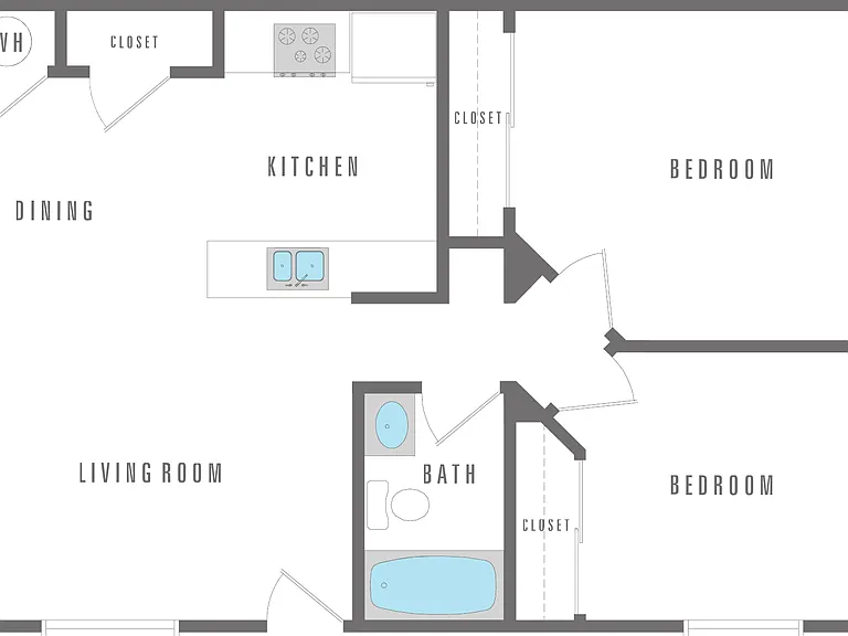 2 Bedroom 1 Bath 672 sqft 2 Bedroom 1 Bath 672 sqft