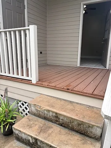 Back porch into backyard