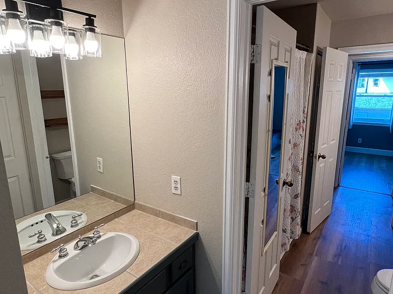 Vanity area in first bedroom