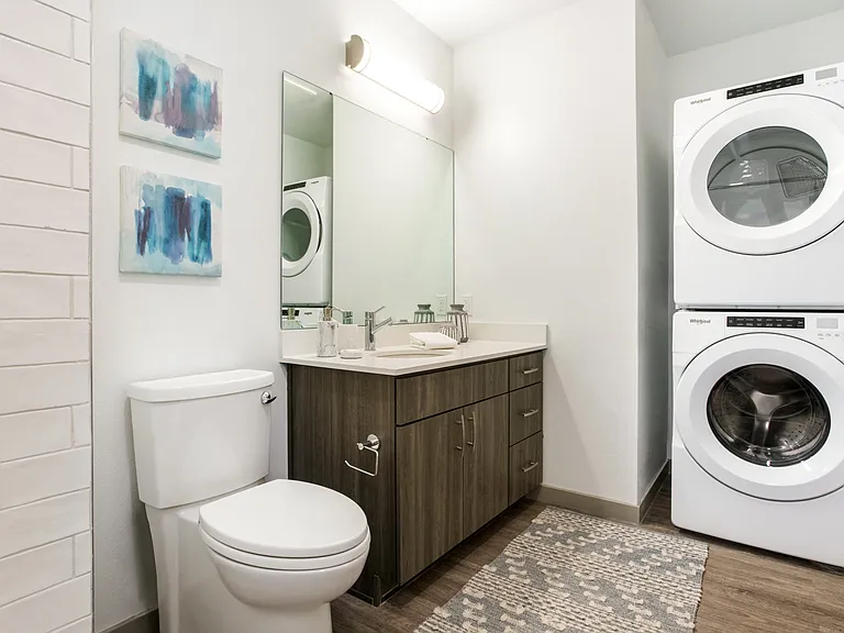 Apartments feature in-home washer and dryer