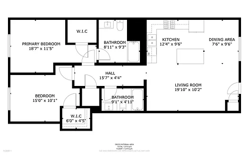 Floor plan 2BD 2BA