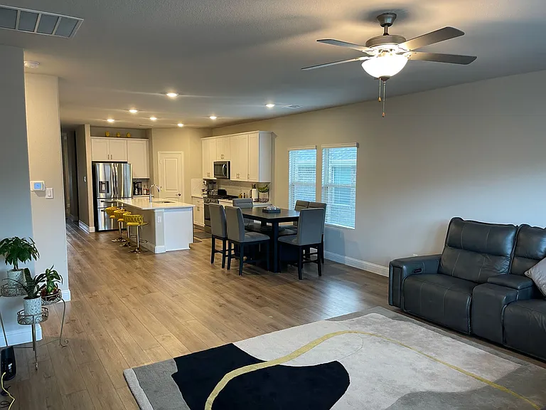 Living, Dining, Kitchen