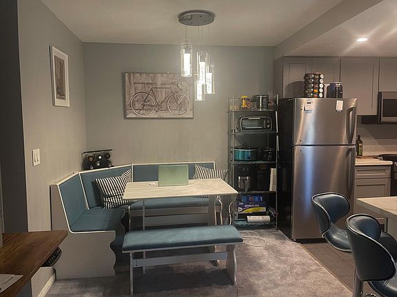 Dinning room fit for 4, and doubles as a work bench