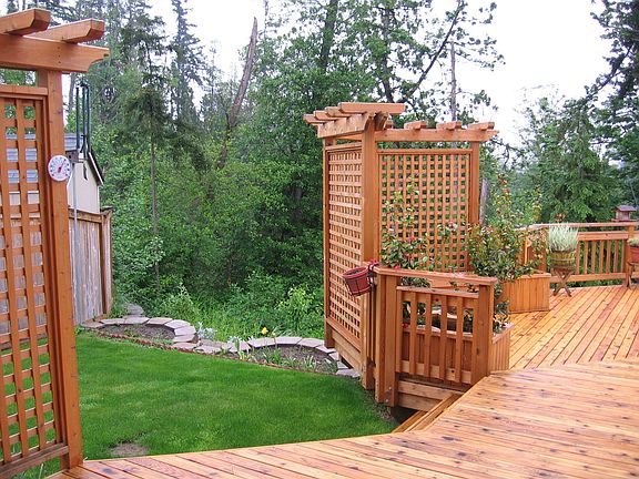 Garden steps down the back hill