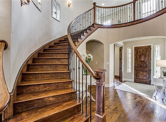 Stunning wood staircase
