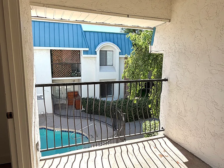 View of pool from patio