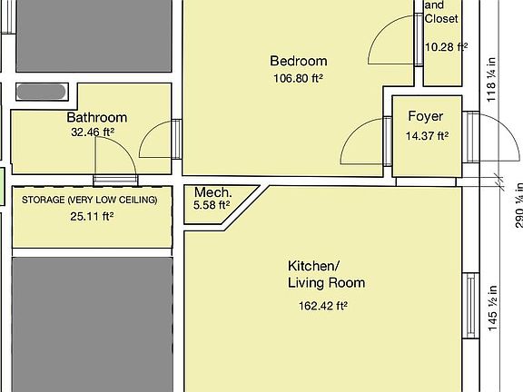 Rough floor plan - made the measurements myself and drew it