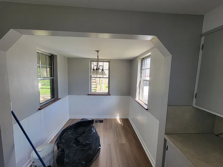 Brand new flooring, painting and plenty of natural light in the breakfast nook