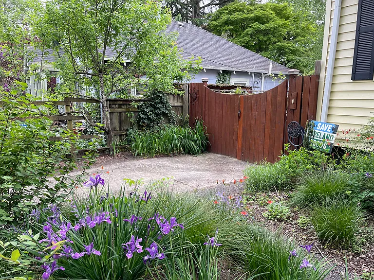 Entrance to apartment is through this gate