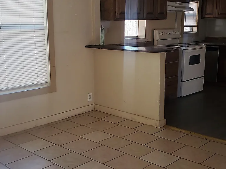 Walls have since been painted white.