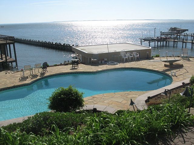 12 foot deep pool with diving board