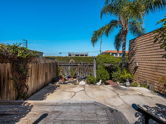 Private backyard area
