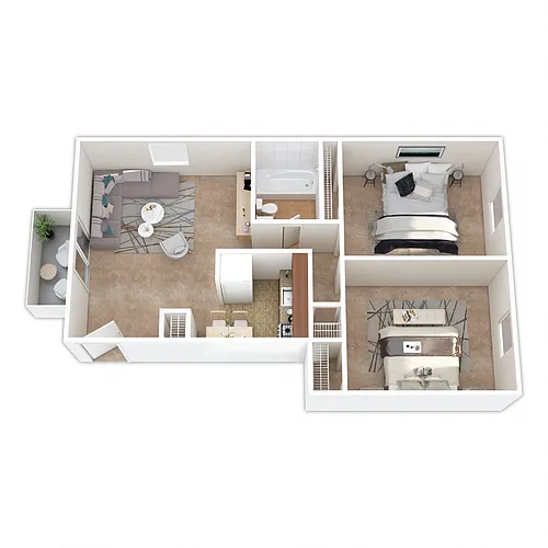 Floor plan Two Bedroom
