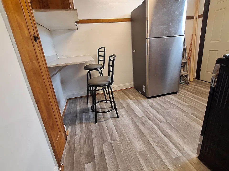 Kitchen view as entering from the hallway.