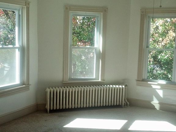 Living room with bay window area