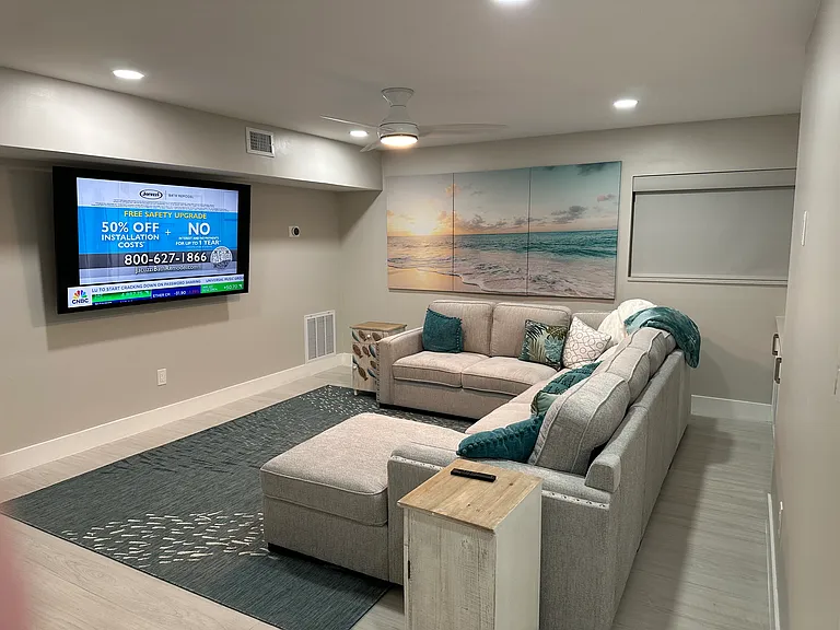 Downstairs family room