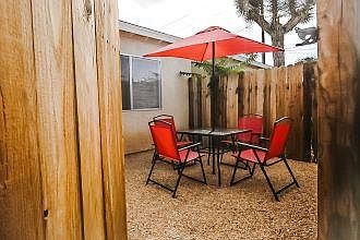 Private, fenced in front yard