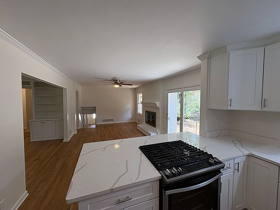 kitchen looking into den or dining room