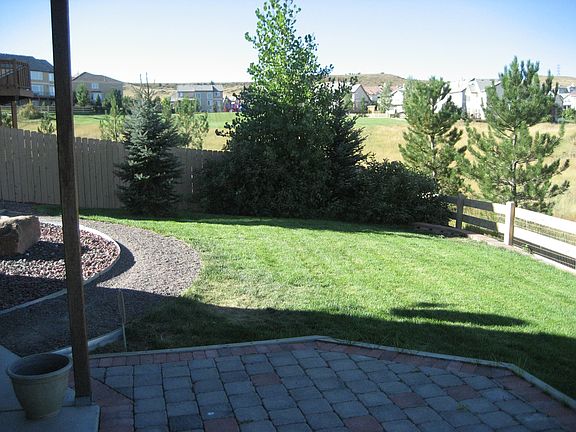 Fenced in backyard