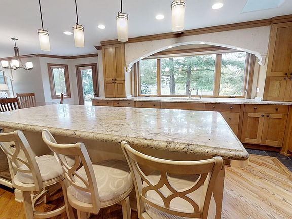 large kitchen window view