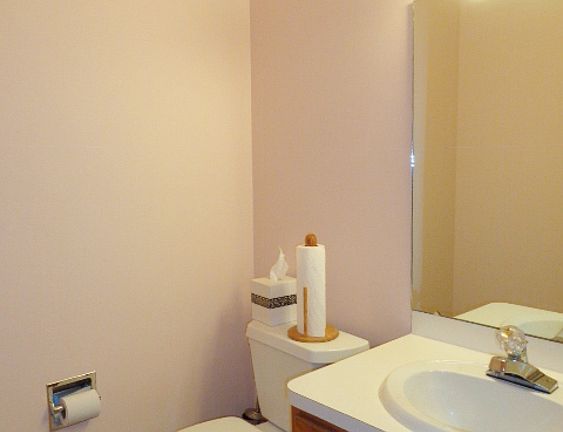 Half bathroom on the first level.