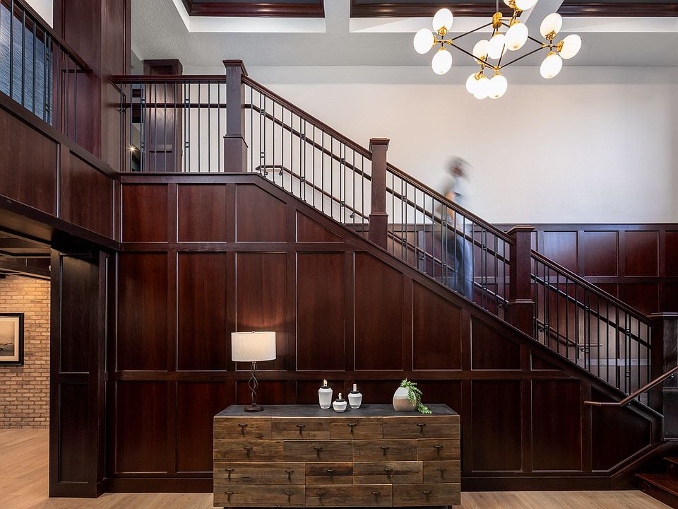 View of the lobby staircase at The Whitley.