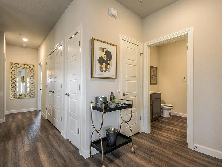 The Torrance and The Pismo- Hallway That Leads back to Both Bedrooms.