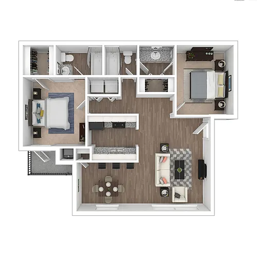 Floor plan 2x2 Upgrade