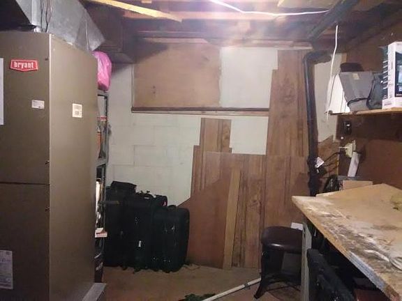 Work area in basement
