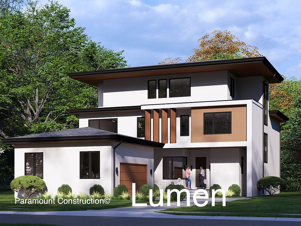 Cantilevered forms, warm cladding, clean lines