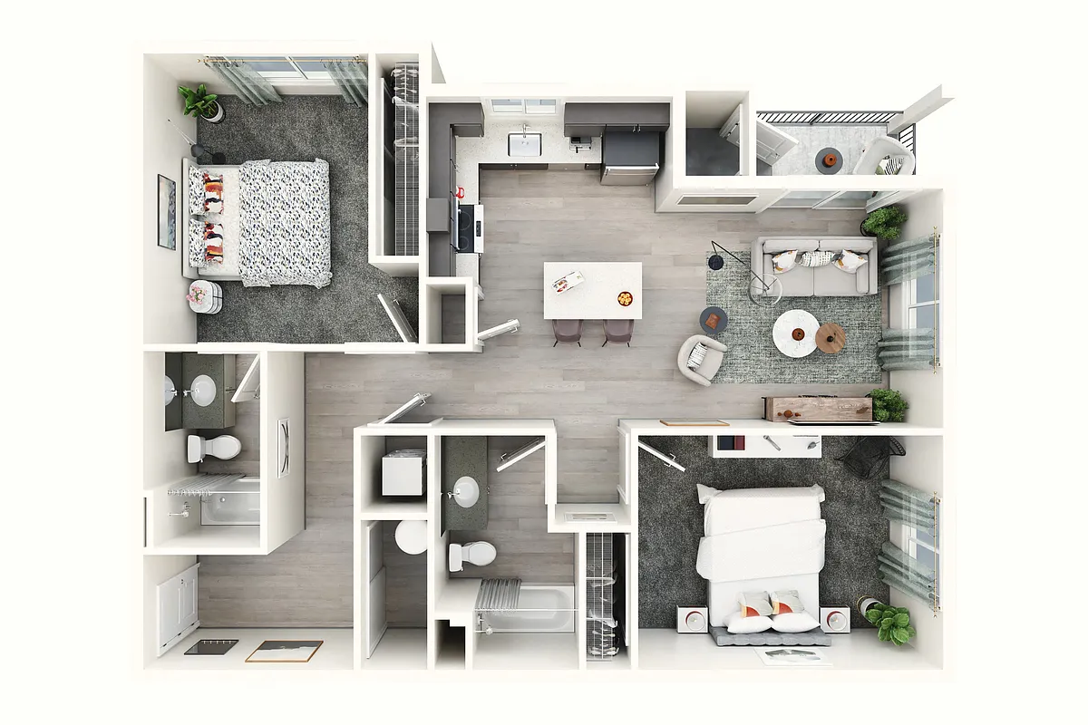 Floor plan 2x2 - The Oak