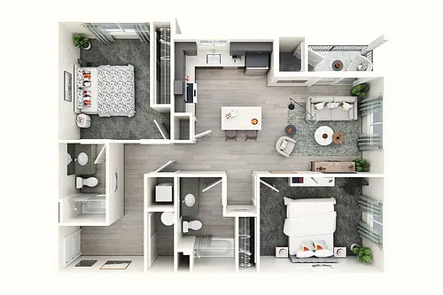 Floor plan 2x2 - The Oak