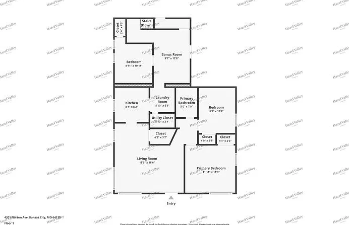 3 bed, 1.0 bath, 1230 sqft, $1,210 — Photo 3