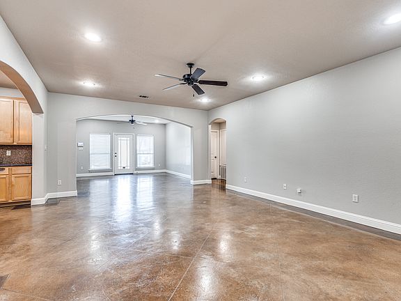 2702 Merida | Beautiful duplex close to TCU | Full view of living space, w/stained concrete floors.