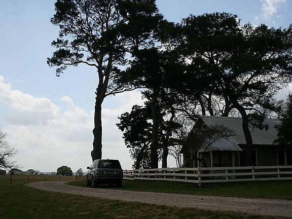 View of property beside ranch house