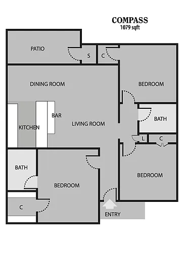 Floor plan Compass